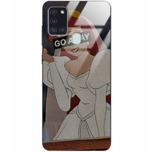 Etui Glass DO SAMSUNG A21S HardKsiężniczki Wzory