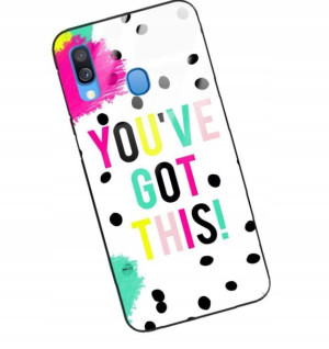 Etui Glass DO SAMSUNG A40 Case Modne Wzory