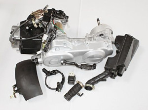Silnik 139qmb Gy6 4t 80ccm -pokrywa 43cm , Hamulec Bębnowy , Długi Wałek