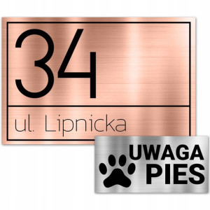 TABLICZKA Adresowa DiBOND NUMER DOMU + GRATIS