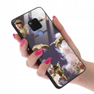 Etui Glass do HUAWEI MATE 20 Aniołki Angel Wzory