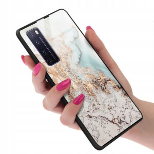 Etui Glass do HUAWEI NOVA 7 PRO Pink Nude Wzory