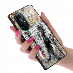 Etui Glass do HUAWEI NOVA 8 Case BOHO Leaves Wzory
