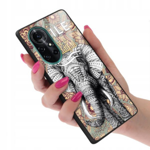 Etui Glass do HUAWEI NOVA 8 Case BOHO Pióra Wzory