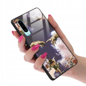 Etui Glass do HUAWEI P30 Case Aniołki Angel Wzory