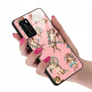 Etui Glass do HUAWEI P40 Case Aniołki Angel Wzory
