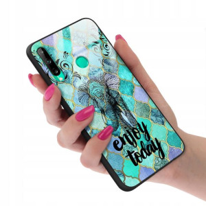 Etui Glass do HUAWEI P40 LITE E BOHO Łapacze Wzory