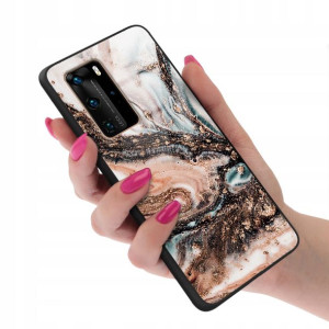 Etui Glass do HUAWEI P40 PRO Marmurki Marble Wzory