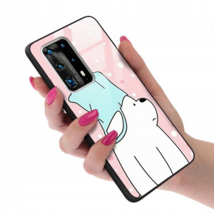 Etui Glass do HUAWEI P40 PRO PLUS Bare Bears Wzory
