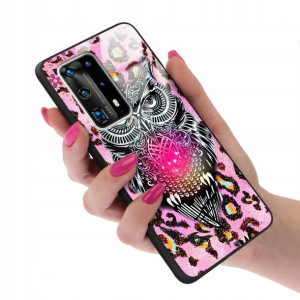 Etui Glass do HUAWEI P40 PRO PLUS BOHO Pióra Wzory