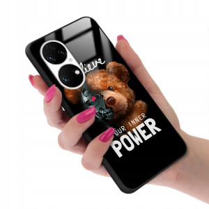 Etui Glass do HUAWEI P50 Obudowa Misie Top Wzory