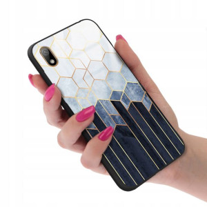 Etui Glass do HUAWEI Y5 2019 Marmurki Marble Wzory
