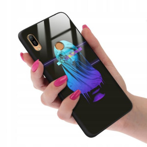 Etui GLASS do HUAWEI Y6 PRIME 2019 TOP NEON Wzory