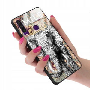 Etui Glass do HUAWEI Y6P Case BOHO Leaves Wzory