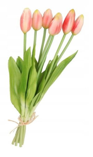 Tulipany Bukiet Tulipanów Kwiaty Gumowe 40cm 7gał
