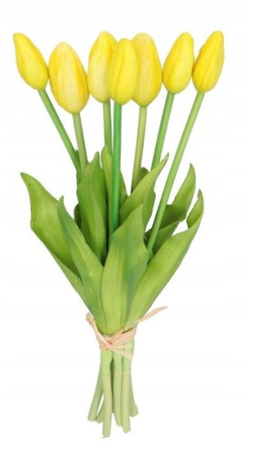 Tulipany Bukiet Tulipanów Kwiaty Gumowe 40cm 7gał