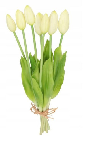 Tulipany Bukiet Tulipanów Kwiaty Gumowe 40cm 7gał