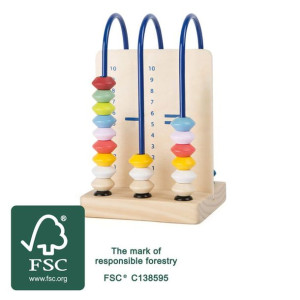 Liczydło drewniane Certyfikat FSC®.