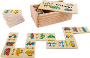 Domino drewniane Pojazdy