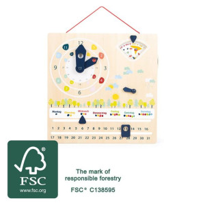 Zegar edukacyjny Certyfikat FSC®