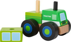 Traktor drewniany