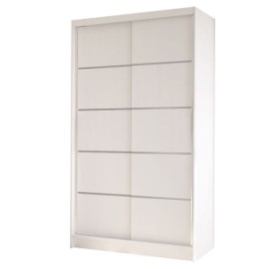 Szafa przesuwna Diego IV 100cm - pojemna garderoba - BIAŁY