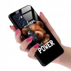 Etui Glass do OPPO RENO 7 5G Obudowa Misie Wzory