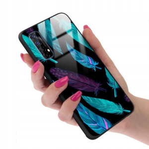 Etui Glass do REALME 7 Case BOHO Leaves Top Wzory