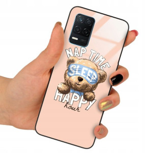 Etui Glass do REALME 8 5G Case Misie Teddy Wzory