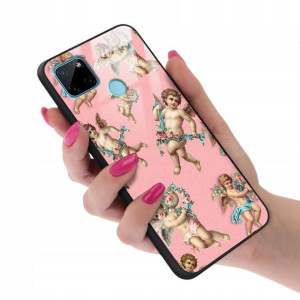Etui Glass do REALME C21Y Case Anioły Angel Wzory