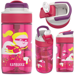 Butelka dla dziewczynki na wodę Kambukka Lagoon Flying Supergirl 400ml Bido