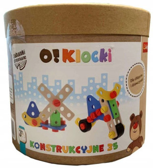 Klocki drewniane O! Klocki konstrukcyjne  35 el.