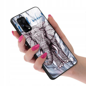 Etui Glass do REALME X7 PRO Case BOHO Leaves Wzory