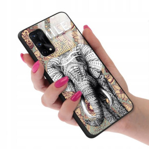 Etui Glass do REALME X7 PRO Case BOHO Pióra Wzory