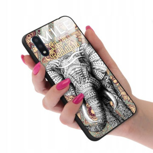 Etui Glass do SAMSUNG A01 Case BOHO Leaves Wzory