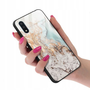 Etui Glass do SAMSUNG A01 Case TOP Pink Nude Wzory