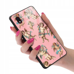 Etui Glass do SAMSUNG A01 CORE Aniołki Angel Wzory