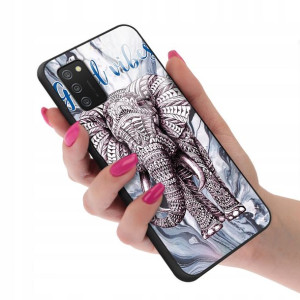 Etui Glass do SAMSUNG A02S Case BOHO Leaves Wzory
