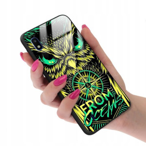 Etui Glass do SAMSUNG A10 Case BOHO Leaves Wzory