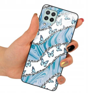 Etui Glass do SAMSUNG A22 4G Motyle Case Top Wzory