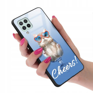 Etui Glass do SAMSUNG A22 4G Obudowa Misie Wzory