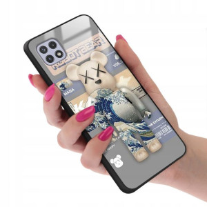 Etui Glass do SAMSUNG A22 5G Case Bearbrick Wzory