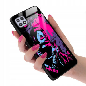 Etui Glass do SAMSUNG A22 5G Case Neonowe Wzory