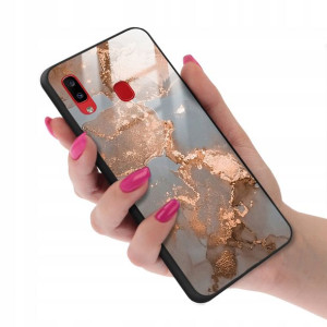 Etui Glass do SAMSUNG A30 Case TOP Rose Gold Wzory