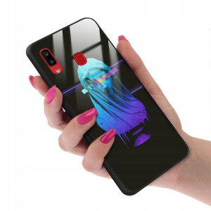Etui GLASS do SAMSUNG A30 Obudowa NEONOWE Wzory