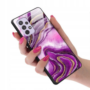 Etui Glass do SAMSUNG A72 Marmurki Marble Wzory