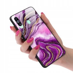 Etui Glass do SAMSUNG M40 Marmurki Marble Wzory