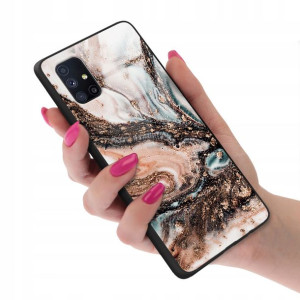 Etui Glass do SAMSUNG M51 Marmurki Marble Wzory
