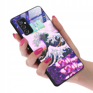 Etui Glass do SAMSUNG M52 5G Case Neonowe Wzory
