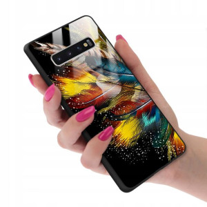 Etui Glass do SAMSUNG S10 Case BOHO Leaves Wzory